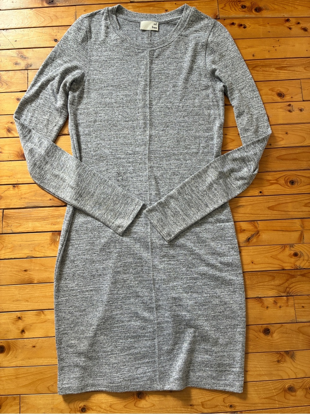 Wilfred Heather Gray Long-Sleeve Knit Sheath Dress